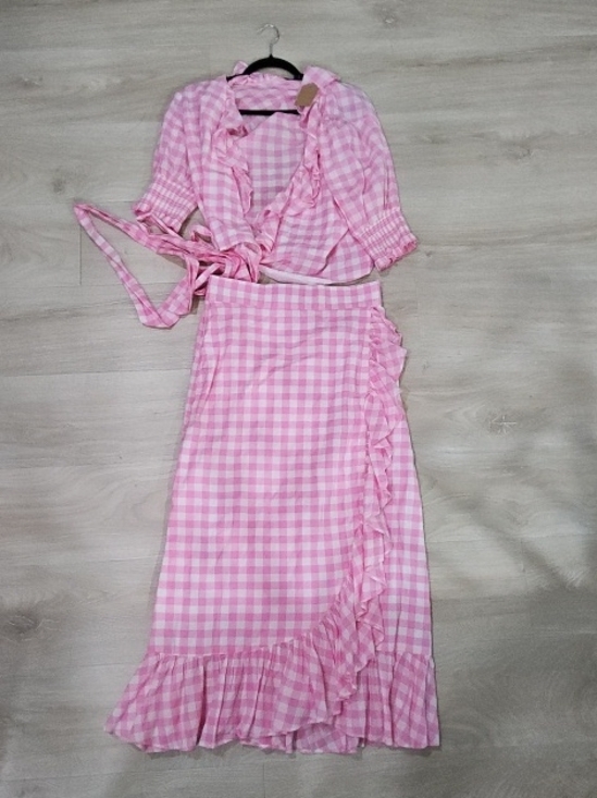J. Crew Dresses & Skirts - J. Crew Pink Gingham Two-Piece Set